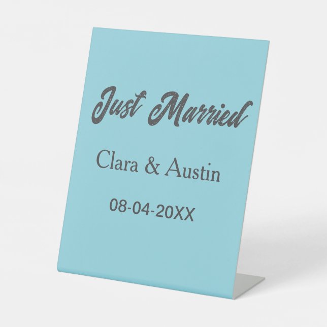 Expositor En L Just Married add couple name date year wedding sim (Anverso)