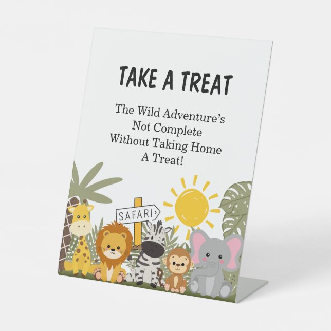 Expositor En L Kid's Safari Birthday Party (Anverso)