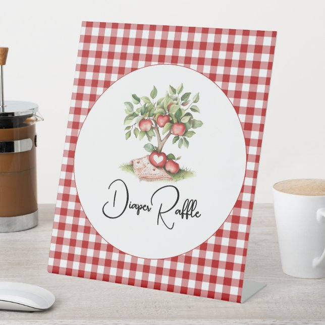 Expositor En L La Apple de nuestro Ojo Baby Shower Paper Plate (In Situ)