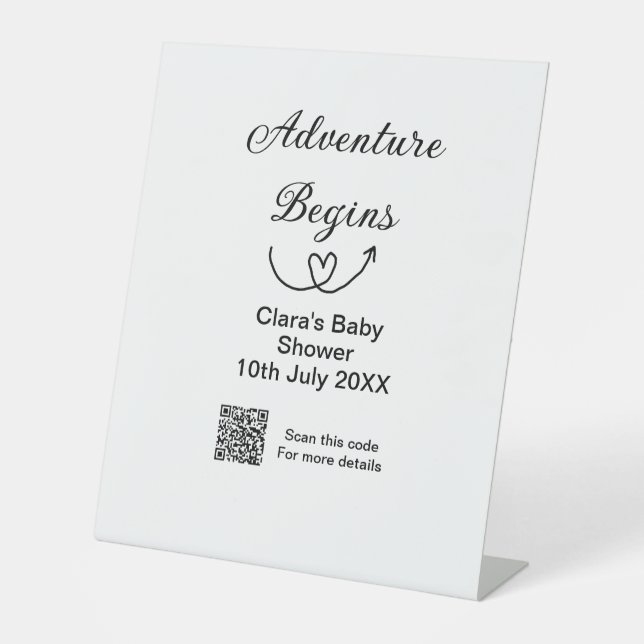 Expositor En L La aventura comienza con la ducha de bebé barrido  (Anverso)