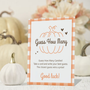 Expositor En L La calabaza dulce mínima Baby Shower adivina cuánt