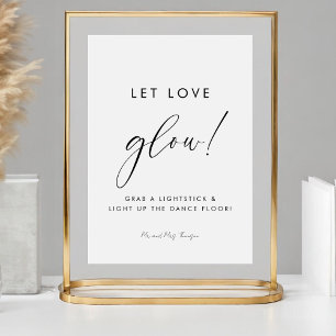 Expositor En L La caligrafía moderna deja que el amor se desvanez