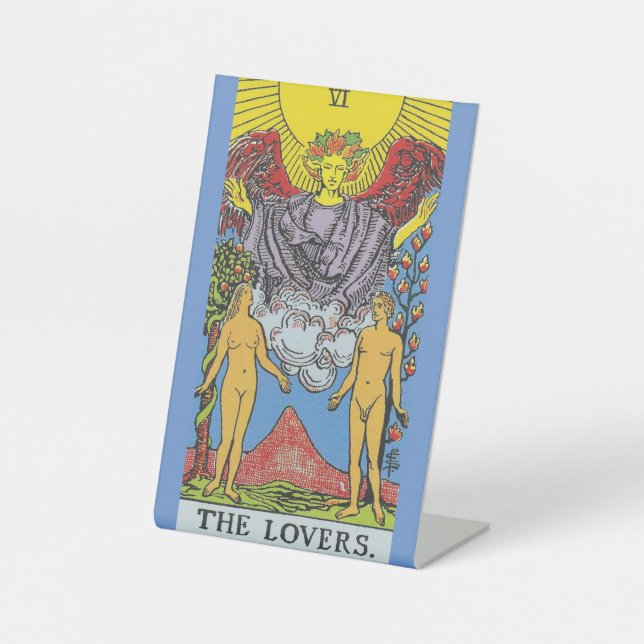 Expositor En L La carta Tarot de los amantes que leen (Anverso)