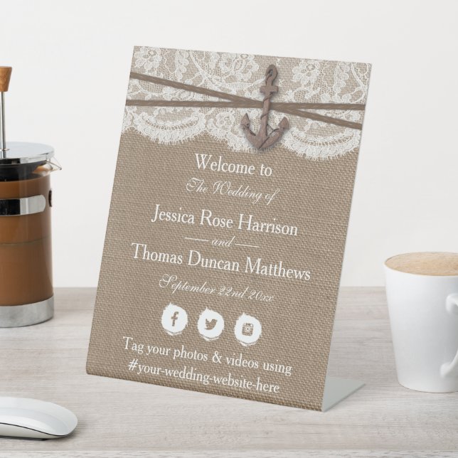 Expositor En L La colección de Bodas de ancla náutica rusa (In Situ)