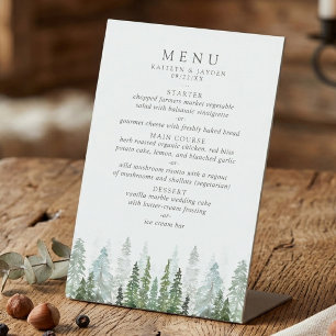 Expositor En L La Colección de Bodas del Bosque de Pinos Acuarela