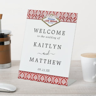 Expositor En L La colección de Bodas Purpurinas Damask Las Vegas