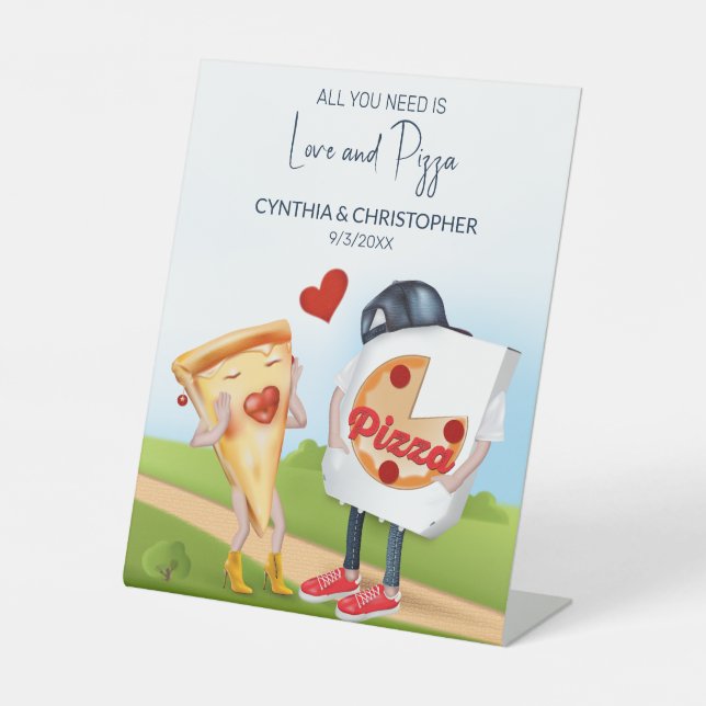 Expositor En L La divertida ducha de novias Pizza (Anverso)