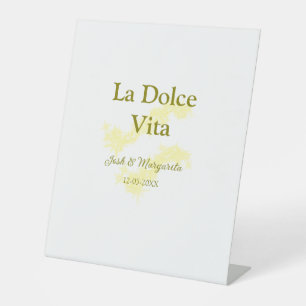 Expositor En L La Dolce Vita pareja de bodas amarillos Nombre fec
