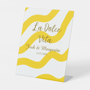 Expositor En L La Dolce Vita pareja de bodas amarillos Nombre fec