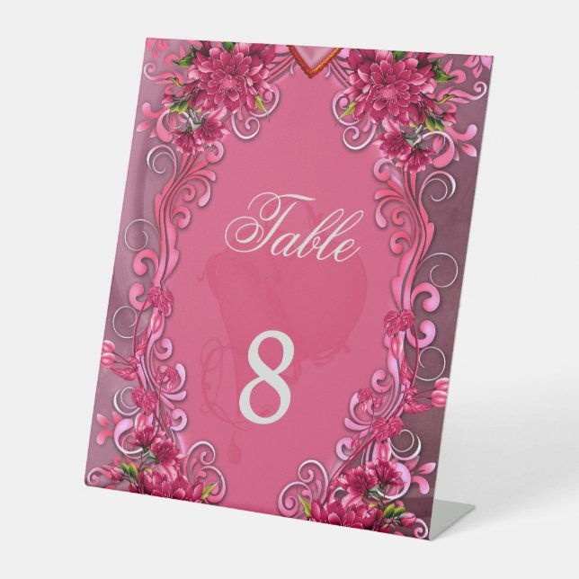 Expositor En L La elegancia de las flores rosas (Anverso)