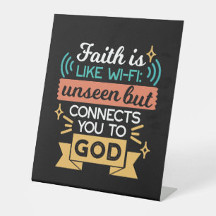 Expositor En L La fe es como WiFi Arte divertido de citas cristia