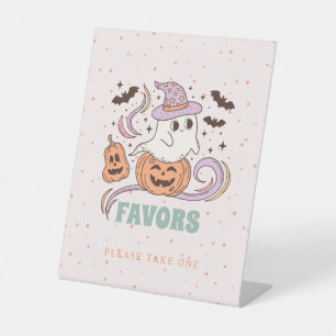 Expositor En L La fiesta de cumpleaños de Halloween de Retro Ghos