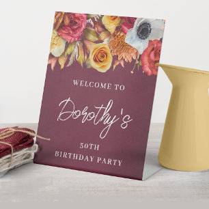 Expositor En L La fiesta de cumpleaños número 50 de Burgundy Fall