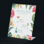 Expositor En L La firma bebe el marco de las flores de oasis trop<br><div class="desc">Un boda tropical con bebidas tropicales de primera calidad presenta un diseño peatonal que exhibe flores y hojas tropicales,  lo que lo convierte en el lugar perfecto para mostrar tus bebidas de autor.</div>