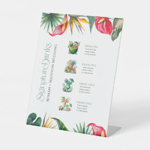 Expositor En L La firma bebe flores tropicales con el borde del m
