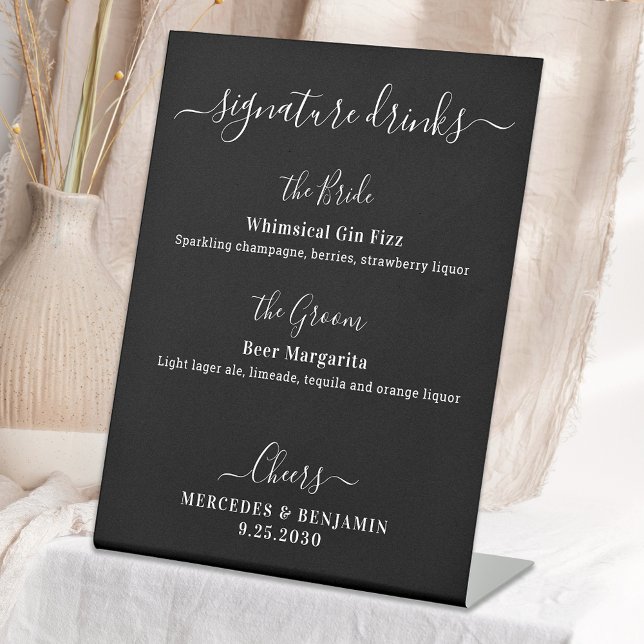 Expositor En L La firma bebe la barra de Bodas personalizada negr (Subido por el creador)