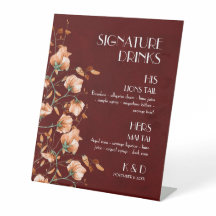 La firma bebe una caída floral del Naranja quemado