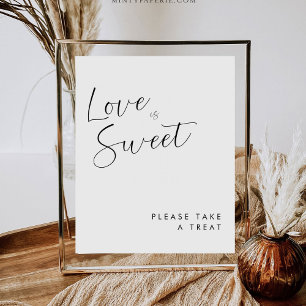 Expositor En L La firma minimalista del amor es un dulce favor