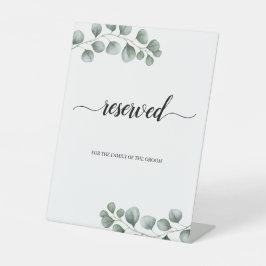 Expositor En L La vegetación Eucalyptus deja la caligrafía reserv