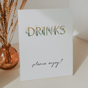 Expositor En L La vegetación moderna y las bebidas Baby Shower de