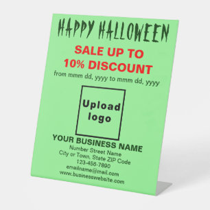 Expositor En L La venta de Halloween de negocios en verde claro