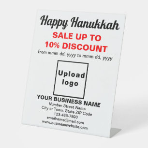 Expositor En L La venta de Hanukkah en el Rótulo Peatonal Blanco
