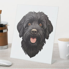 Expositor En L Labradoodle Perro Negro