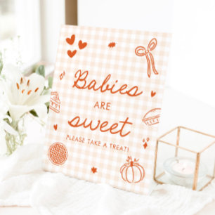 Expositor En L Las bebés Cutie Pie de Gingham Naranja de Otoño so