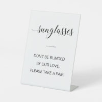 Las gafas de sol no están ciegas por nuestro Boda 