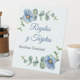 Expositor En L Las hojas verdes flores azules Baptism Regalos y T
