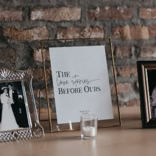Expositor En L LAURA Letrero para Mesa de Memorial para Bodas y
