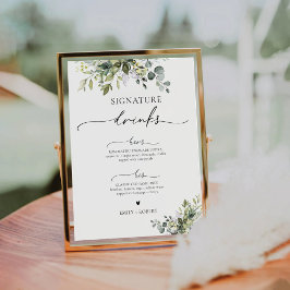 Expositor En L Lavanda Purple Greenery Firma Bebe Rótulo