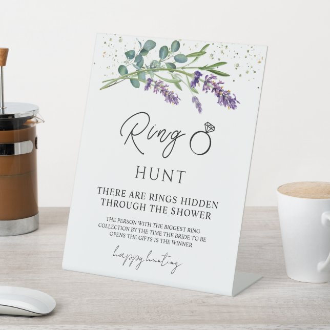 Expositor En L Lavender Eucalyptus Ring Hunt Bridal Shower Game (In Situ)