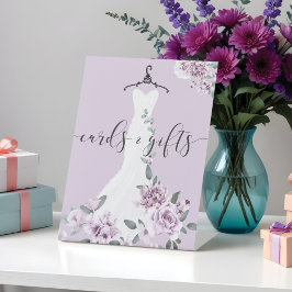 Expositor En L Lavender Florals Bridal Ducha Tarjetas y Regalos