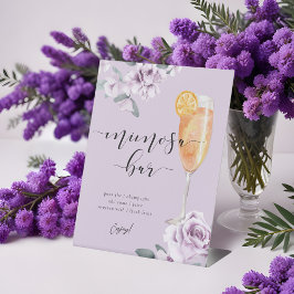 Expositor En L Lavender Florals Watercolor Mimosa Bar Cocktail