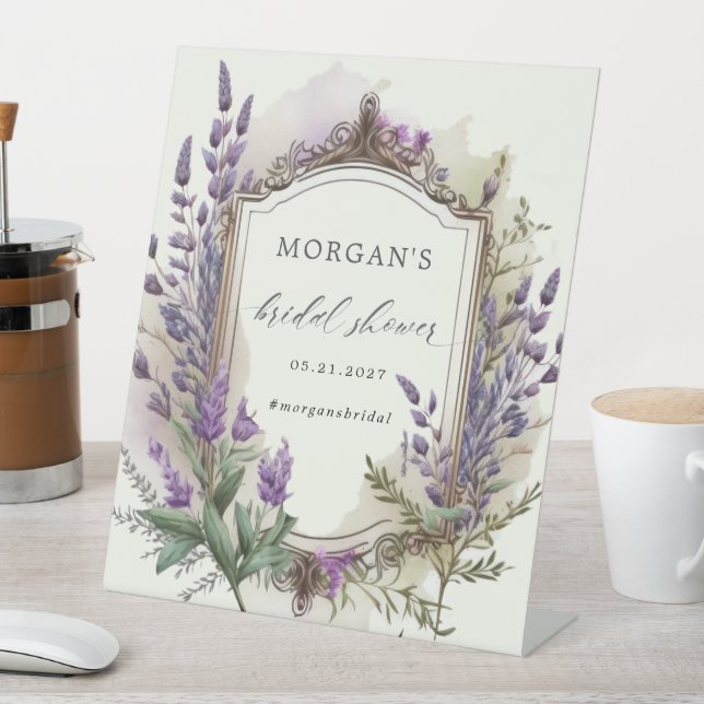 Expositor En L Lavender Regal Floral Bridal Shower (In Situ)