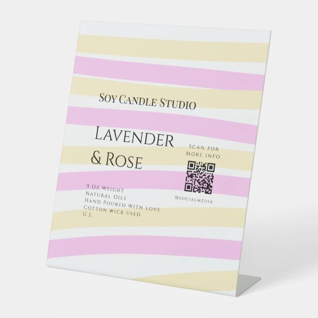 Expositor En L Lavender rosa soja negocios de velas añadir código (Anverso)