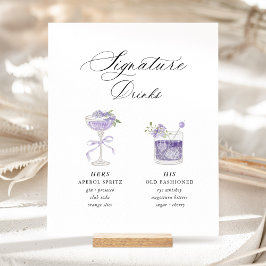 Expositor En L Lavender Signature Drinks Wedding