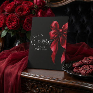 Expositor En L Lazos rojos oscuros regalos de boda de shower nupc