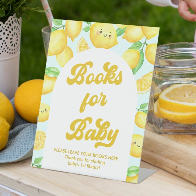 Expositor En L Lemon Baby Shower Books para el bebé (Subido por el creador)
