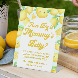 Expositor En L Lemon Baby Shower ¿Qué tan grande es su juego mami
