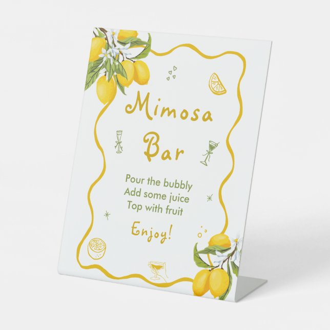 Expositor En L Lemon Bridal Shower Mimosa Bar (Anverso)
