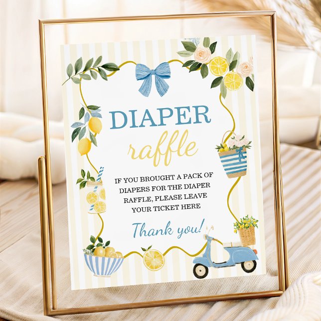 Expositor En L Lemon Diaper Raffle Table Sign (Subido por el creador)
