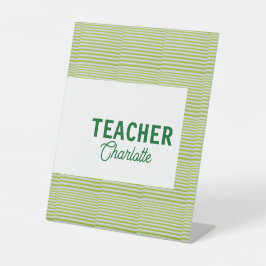 Expositor En L Lemon green white stripes teacher professor name c