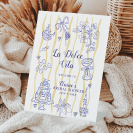 Expositor En L Lemon La Dolce Vita Bridal Shower Welcome