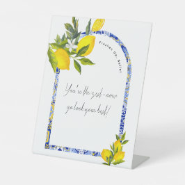 Expositor En L Lemon Mediterranean Bridal Shower Bathroom Sign