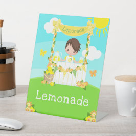 Expositor En L Lemonade Stand Birday Brown Hair Boy