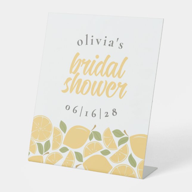 Expositor En L Lemons Bridal Shower Personalizada (Anverso)