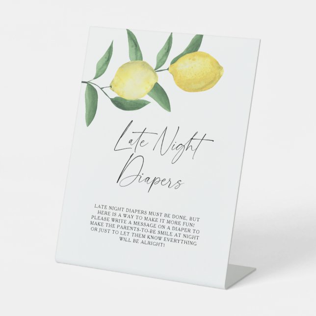 Expositor En L Lemons - Juego de pañales nocturnos (Anverso)
