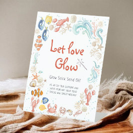 Expositor En L Let Love Grow Pedestal Sign Coastal Bridal Shower
